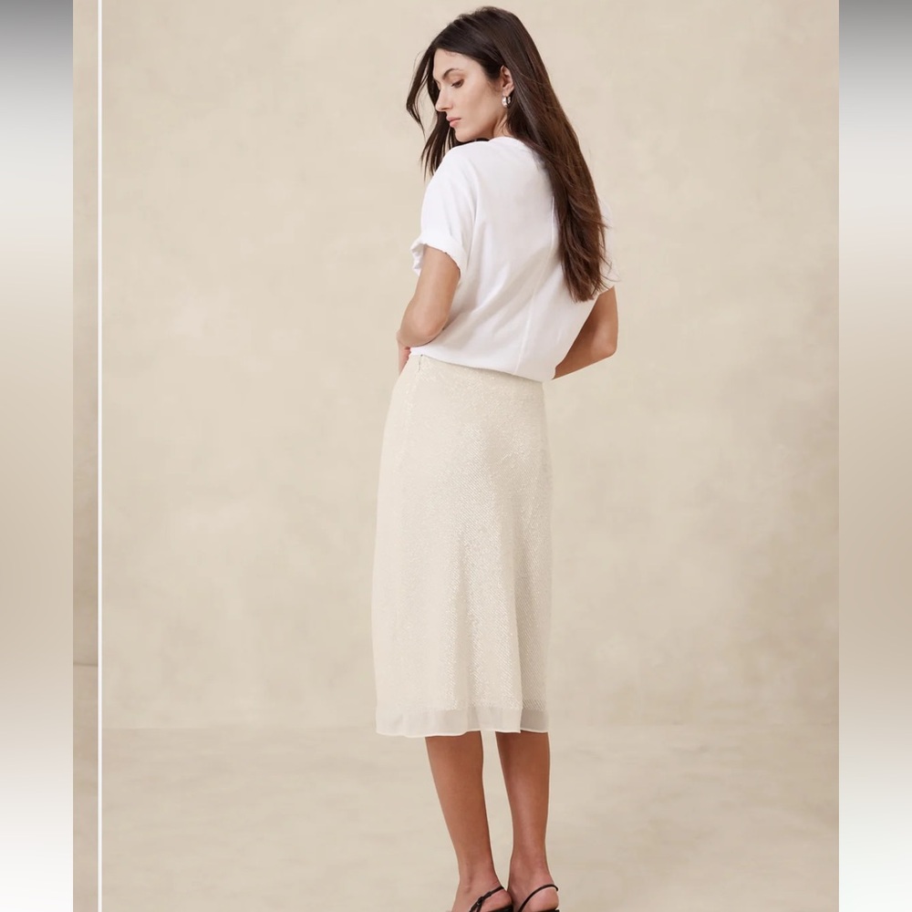 BANANA REPUBLIC Bianca Sequin Midi Skirt